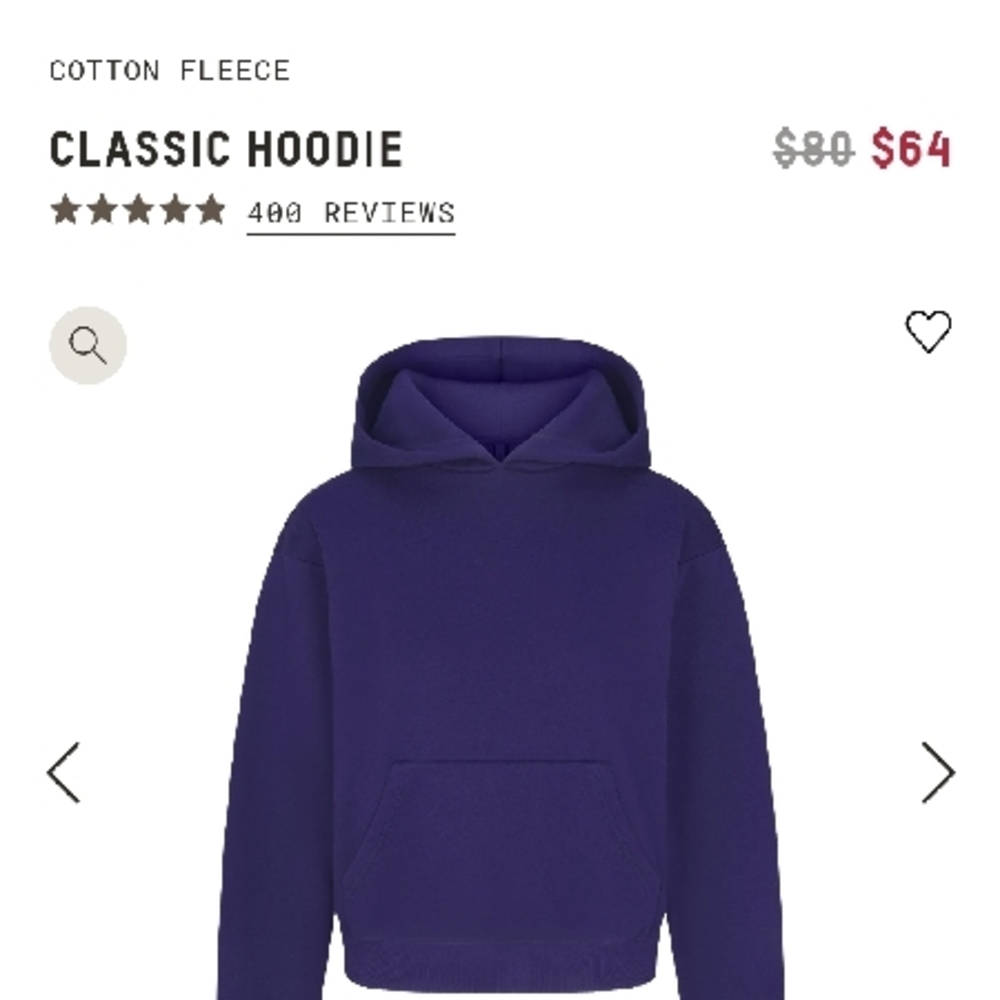 NWT Skims Classic Hoodie